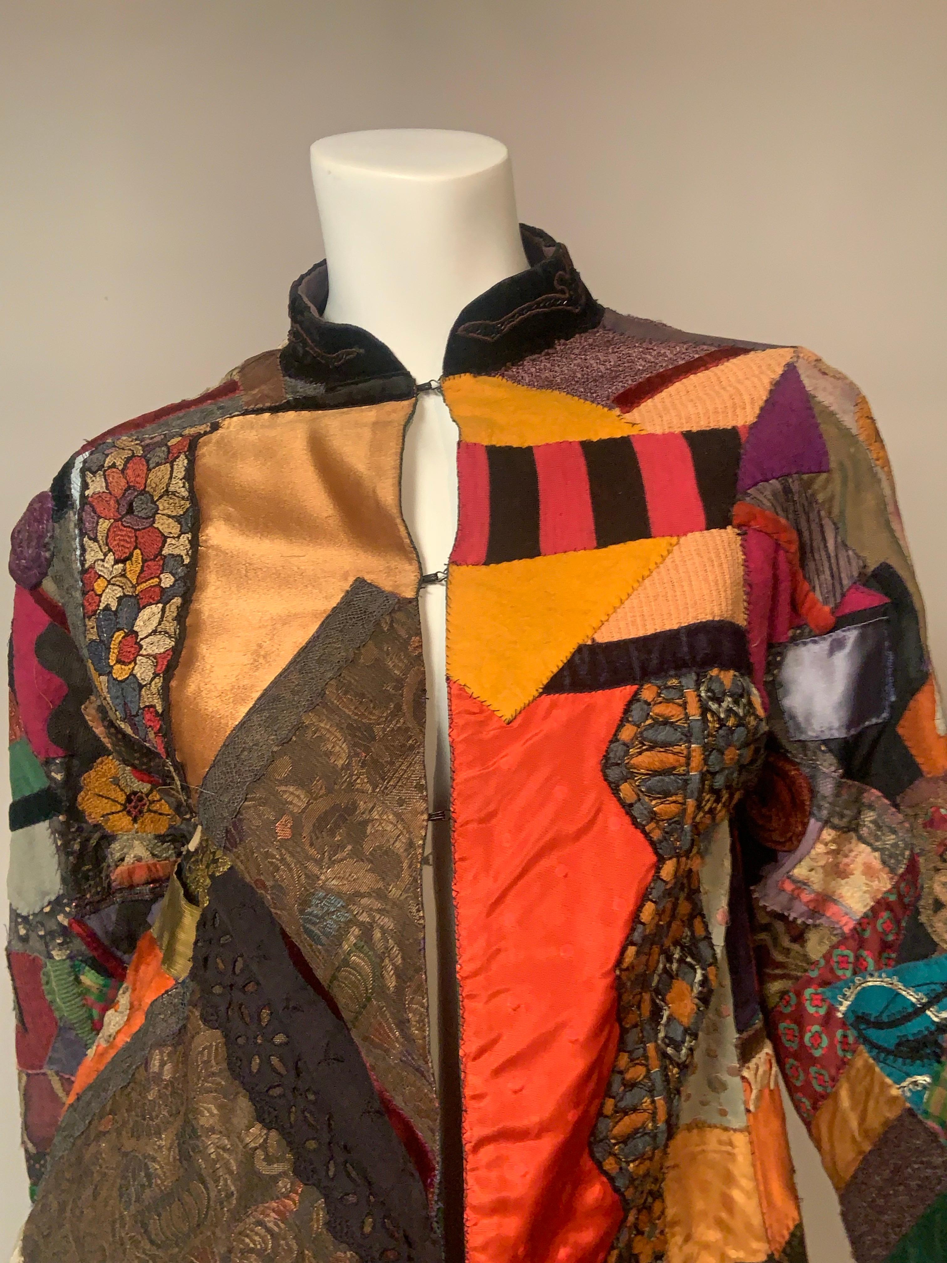 Patchwork Crazy Quilt Vintage Jacket - image 2