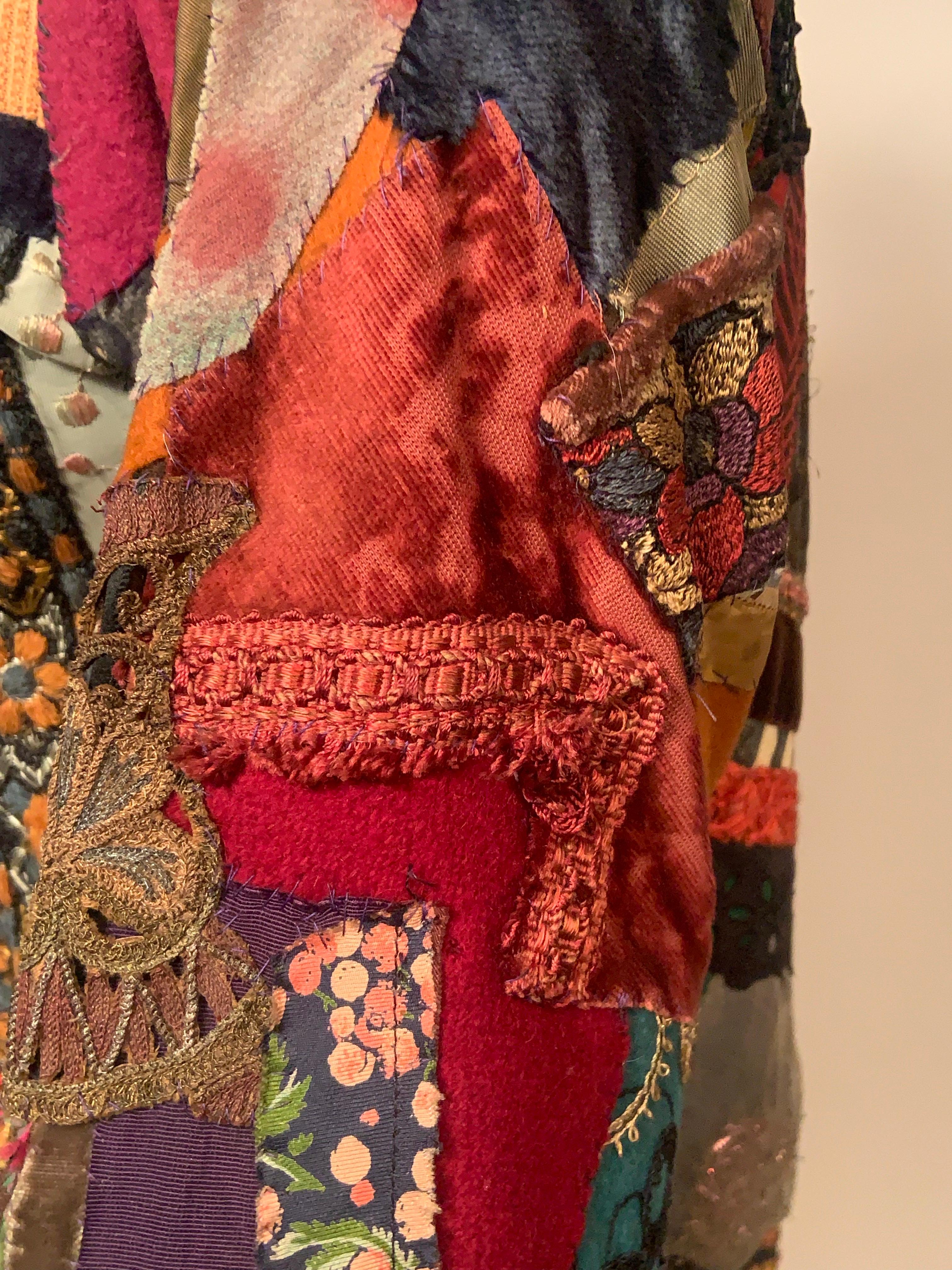 Patchwork Crazy Quilt Vintage Jacket - image 6