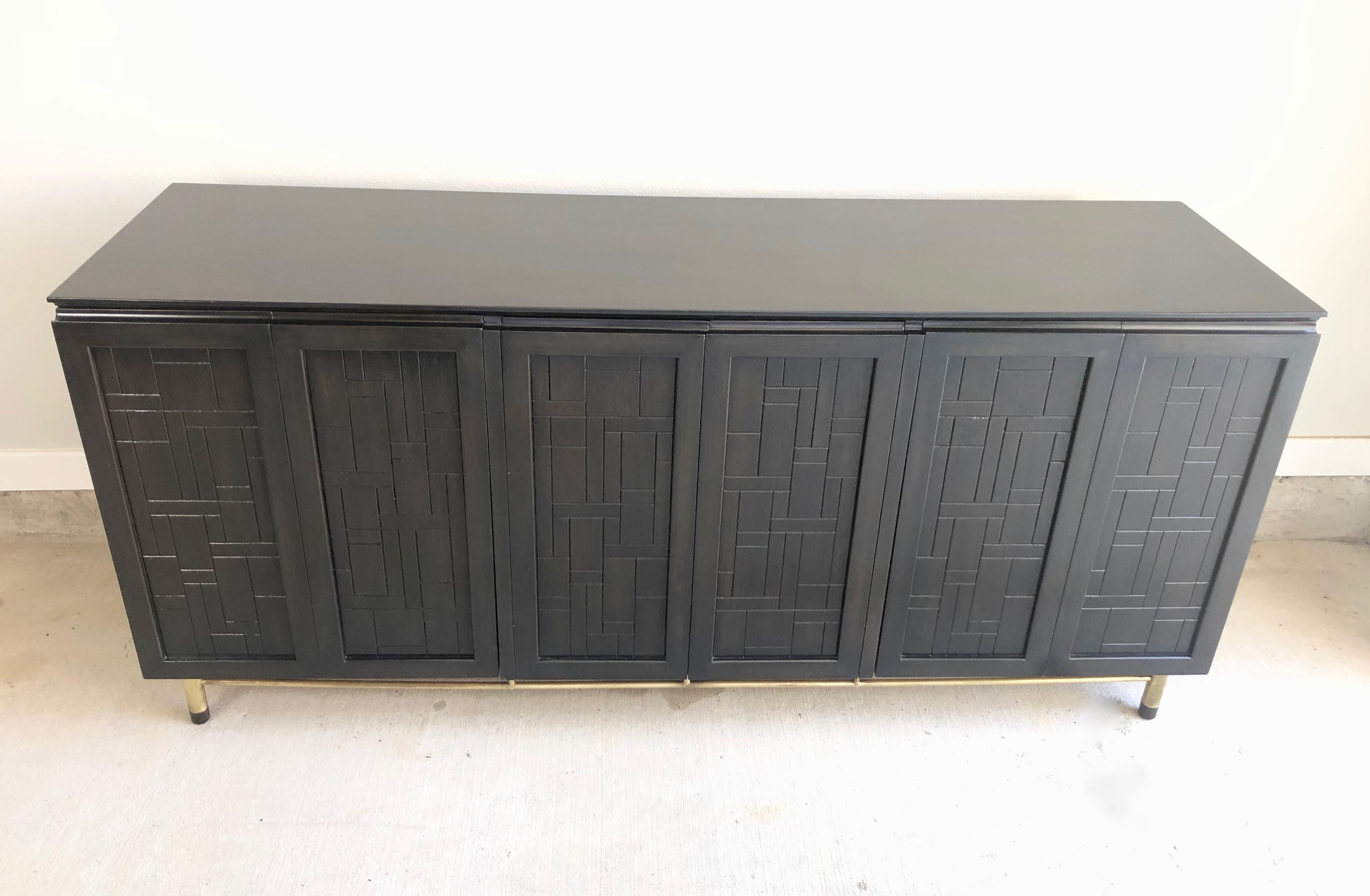 Mid-Century Modern Patchwork Credenza by John Stuart For Sale
