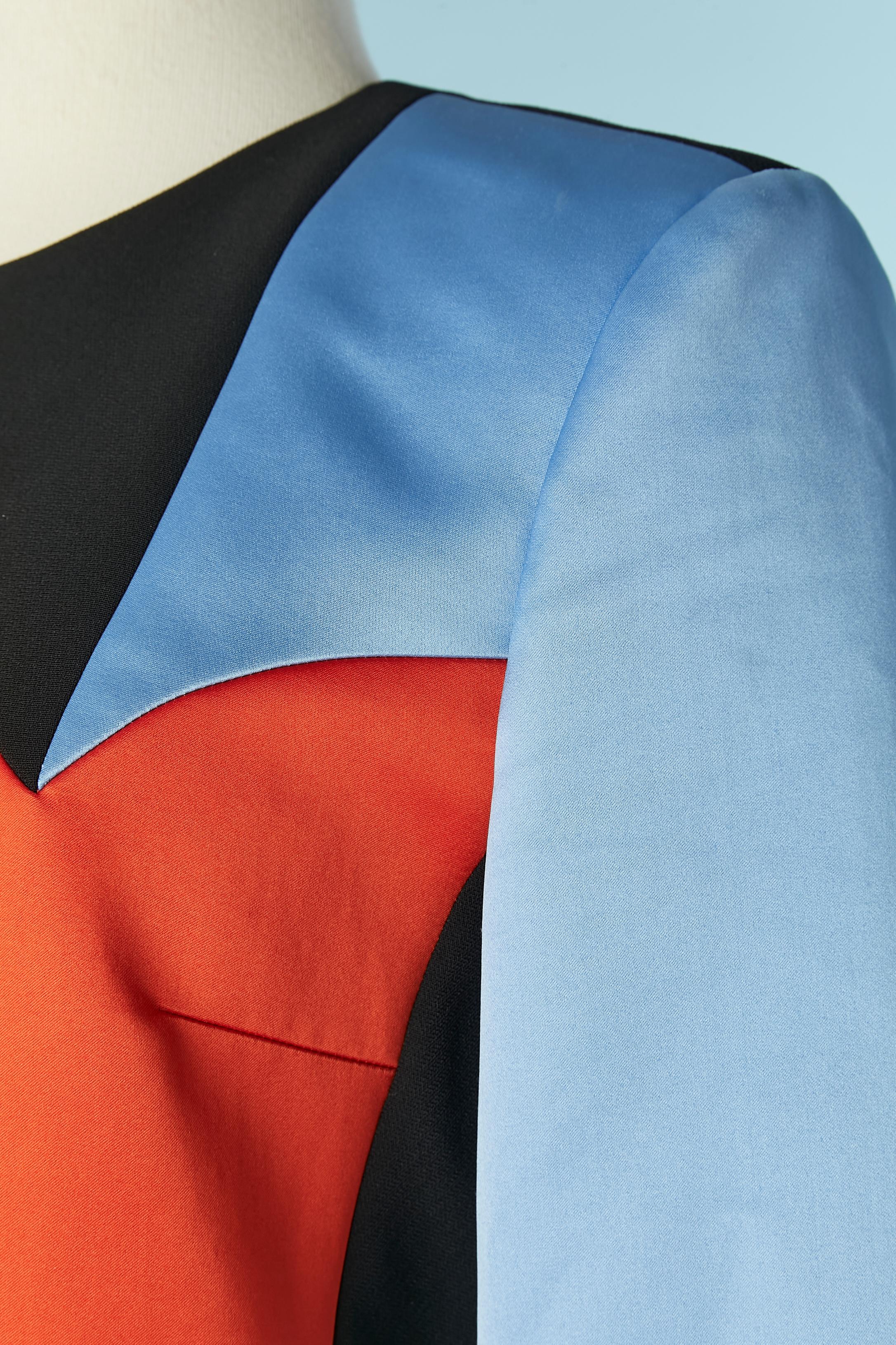 Patchwork-Kleid mit Herzmuster BARBARA BUI (Schwarz) im Angebot