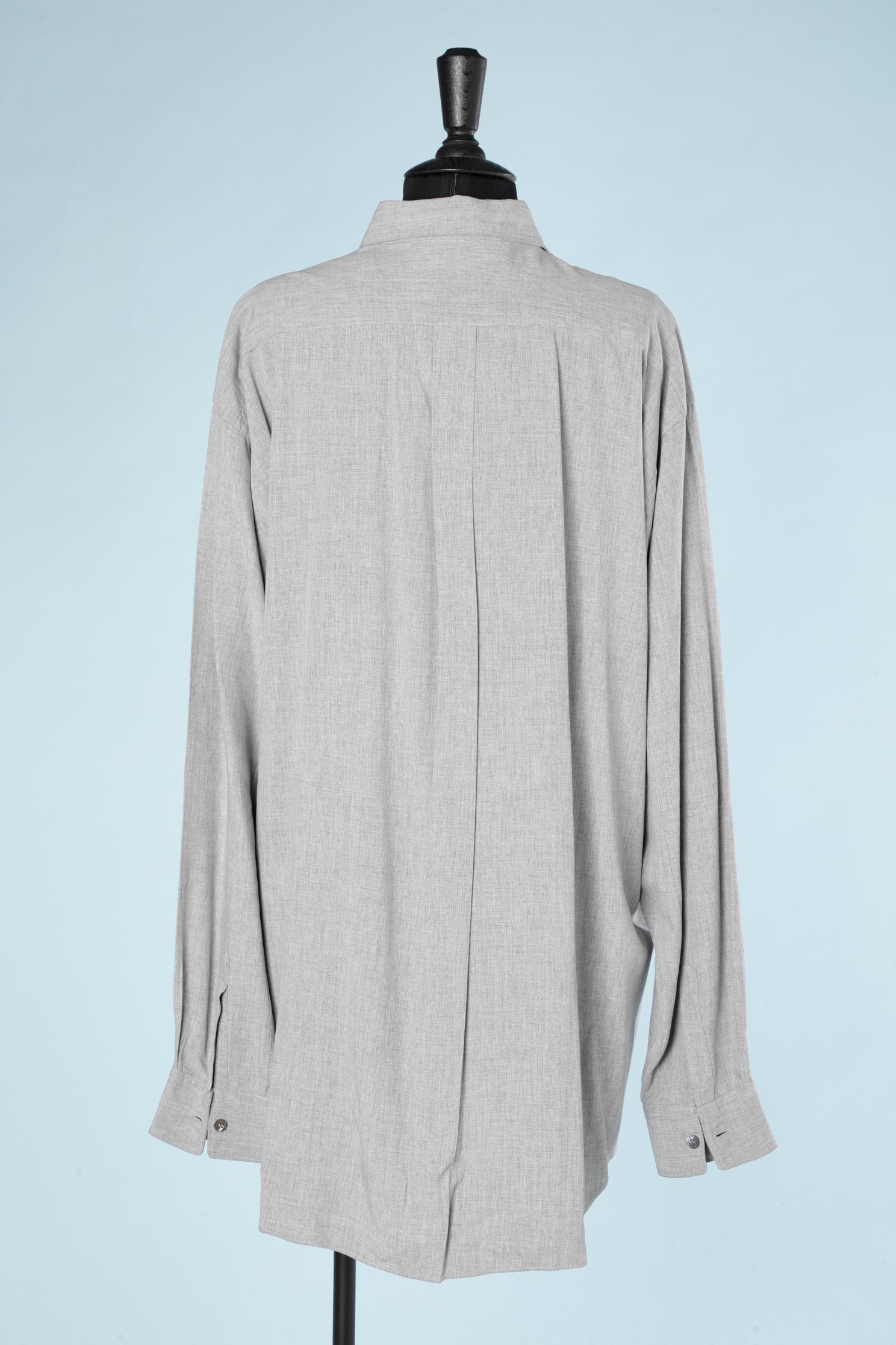  Patchwork grey wool shirt with different pattern Comme des Garçons Shirt  In Excellent Condition In Saint-Ouen-Sur-Seine, FR