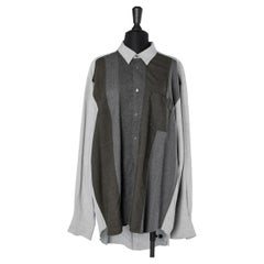  Patchwork grey wool shirt with different pattern Comme des Garçons Shirt 