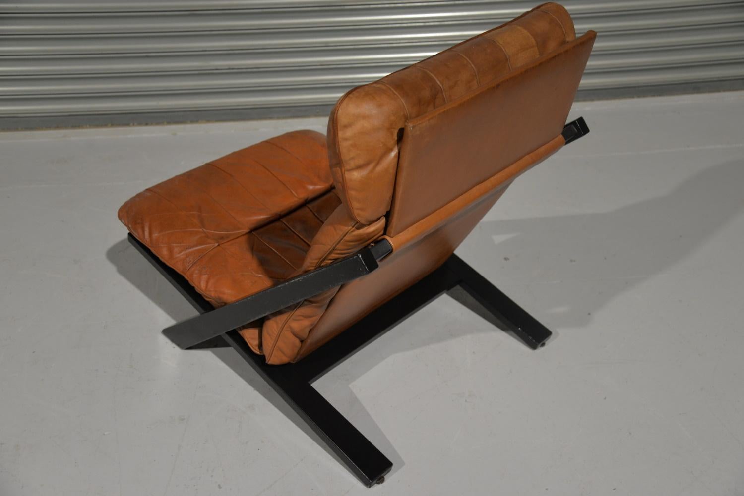 Fauteuil de salon en cuir patchwork par Ueli Berger pour De Sede, Suisse, années 1970 en vente 4