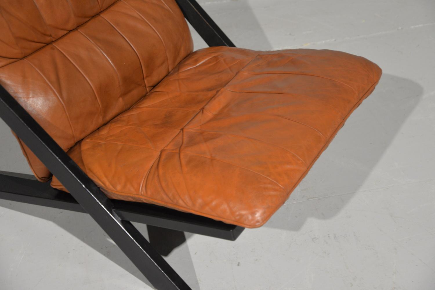 Fauteuil de salon en cuir patchwork par Ueli Berger pour De Sede, Suisse, années 1970 en vente 5