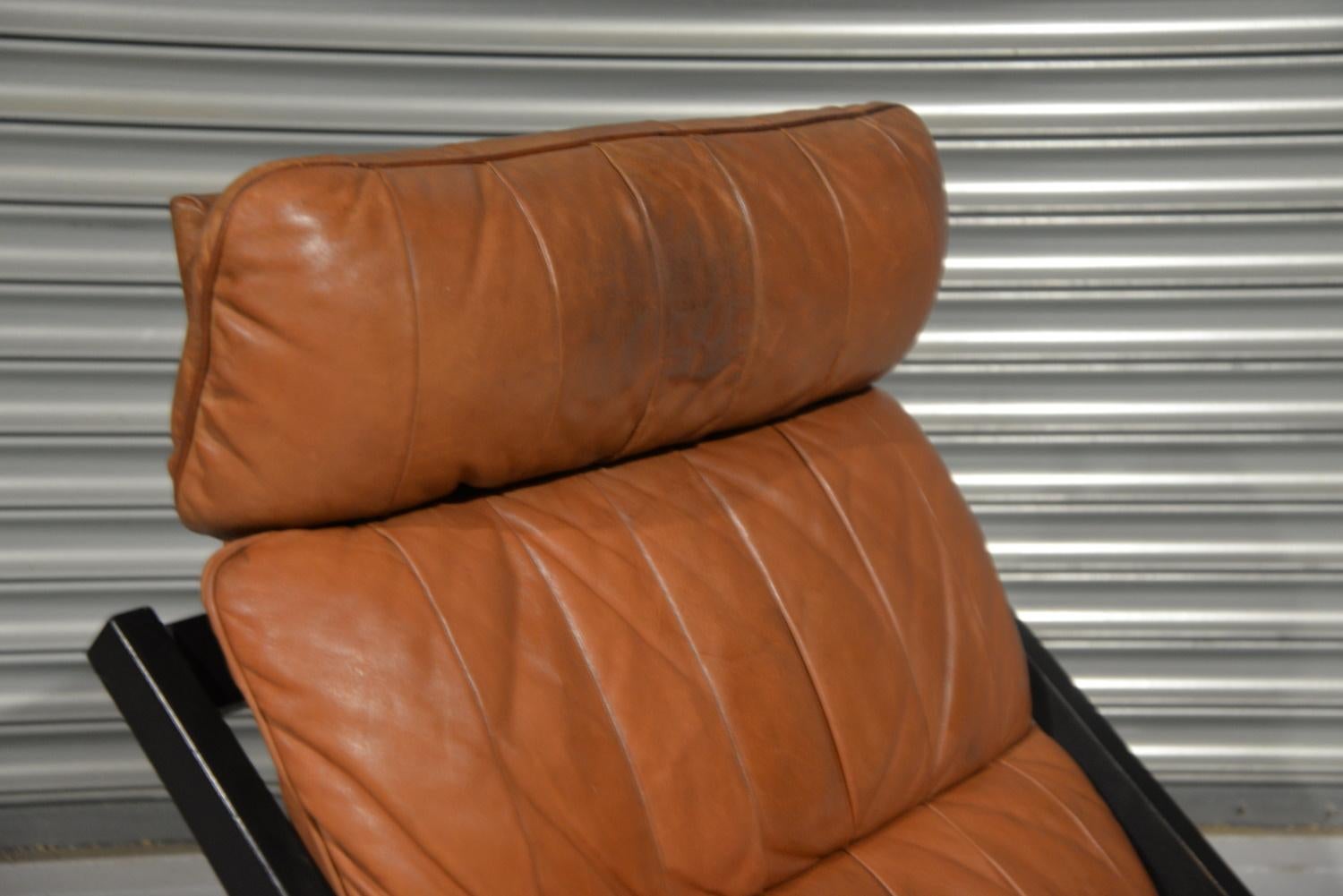 Fauteuil de salon en cuir patchwork par Ueli Berger pour De Sede, Suisse, années 1970 en vente 7