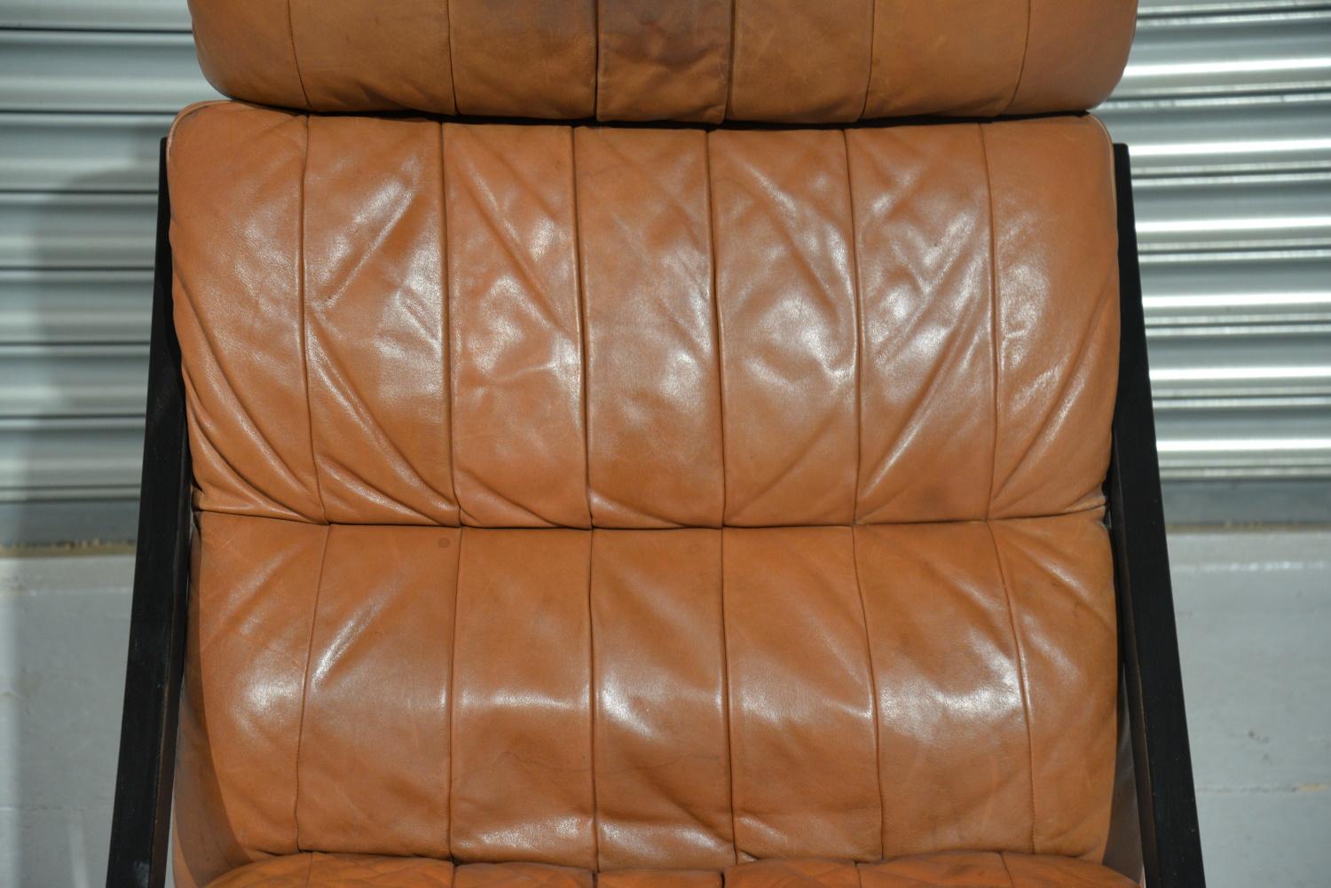 Fauteuil de salon en cuir patchwork par Ueli Berger pour De Sede, Suisse, années 1970 en vente 8