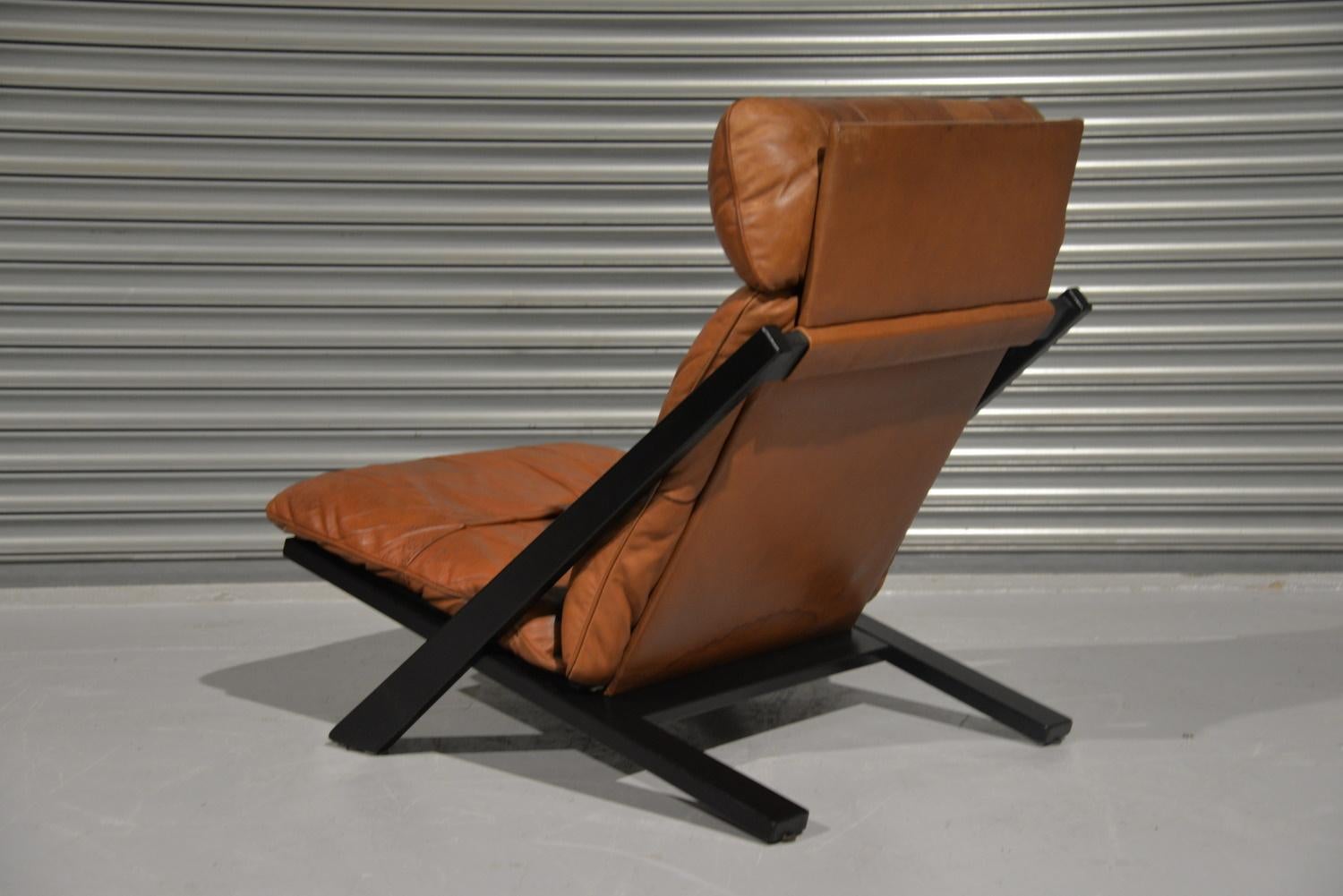 Fauteuil de salon en cuir patchwork par Ueli Berger pour De Sede, Suisse, années 1970 État moyen - En vente à Fen Drayton, Cambridgeshire