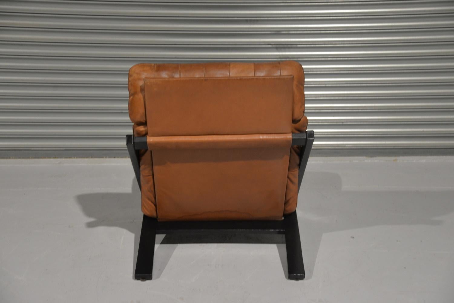 Fin du 20e siècle Fauteuil de salon en cuir patchwork par Ueli Berger pour De Sede, Suisse, années 1970 en vente