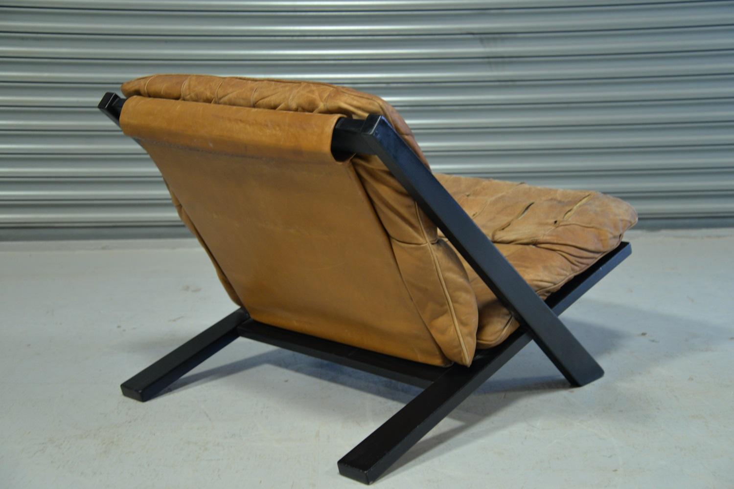 Late 20th Century Patchwork Leather Lounge Chair by Ueli Berger for De Sede, Switzerland 1970s For Sale