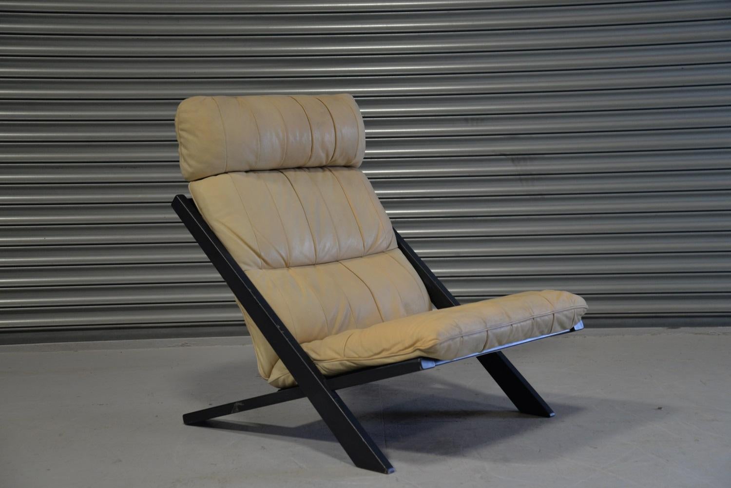 Patchwork Leather Lounge Chair by Ueli Berger for De Sede, Switzerland, 1970s For Sale 1