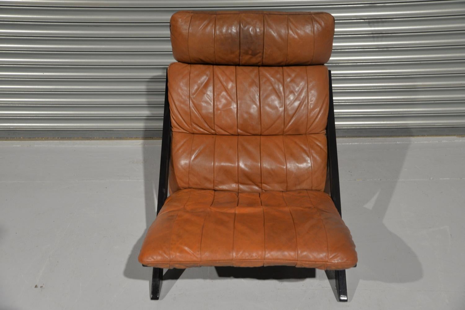 Fauteuil de salon en cuir patchwork par Ueli Berger pour De Sede, Suisse, années 1970 en vente 3