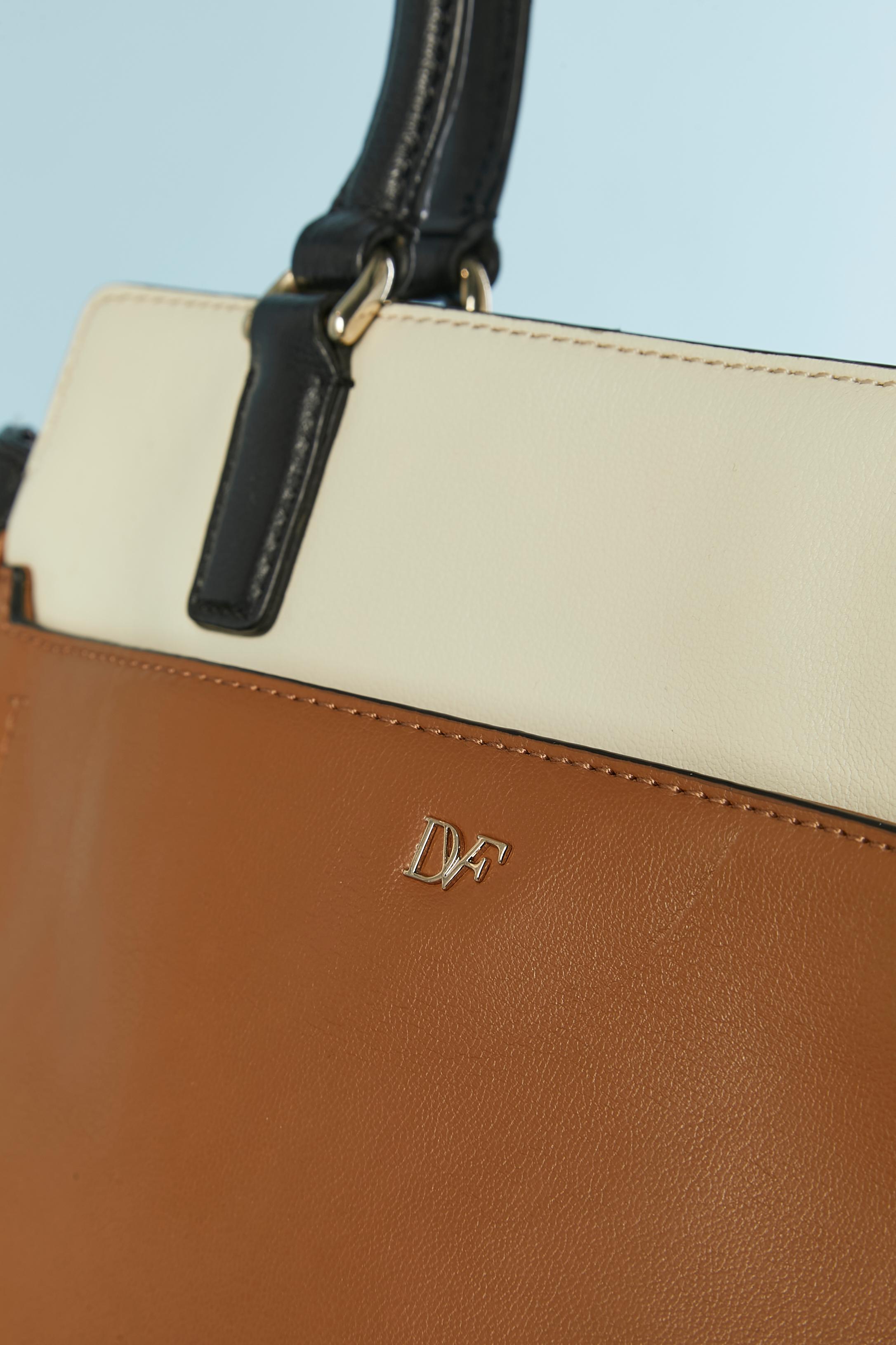 Patchwork-Tasche aus Leder mit Henkel oben aus Leder Diane Von Furstenberg im Zustand „Hervorragend“ im Angebot in Saint-Ouen-Sur-Seine, FR