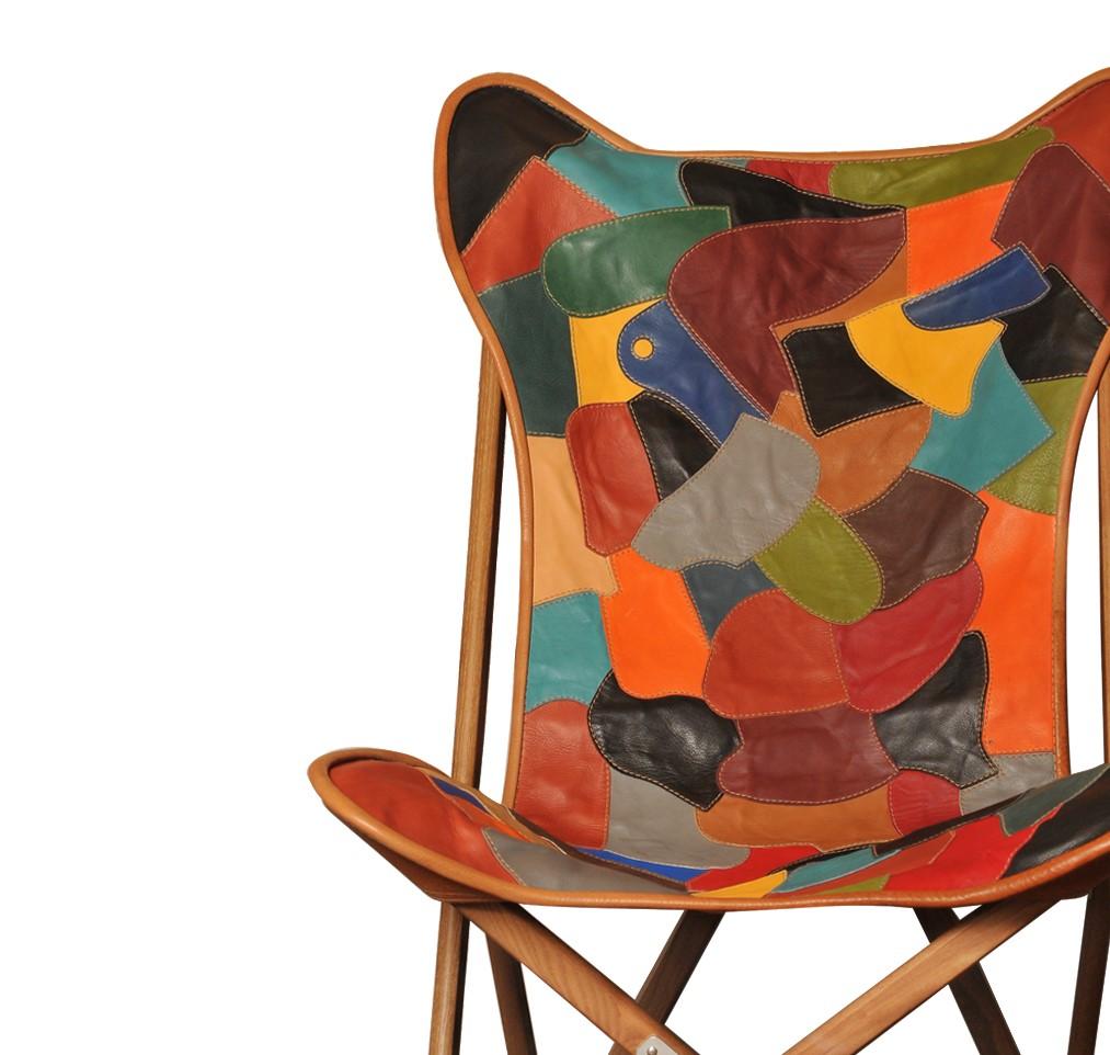 leather patchwork chair