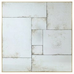Patchwork Mirror, Aged Finish, 1130x1110mm, Studio Sample Ready to Ship
