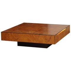Patchwork Olive Burl Wood Coffee Table