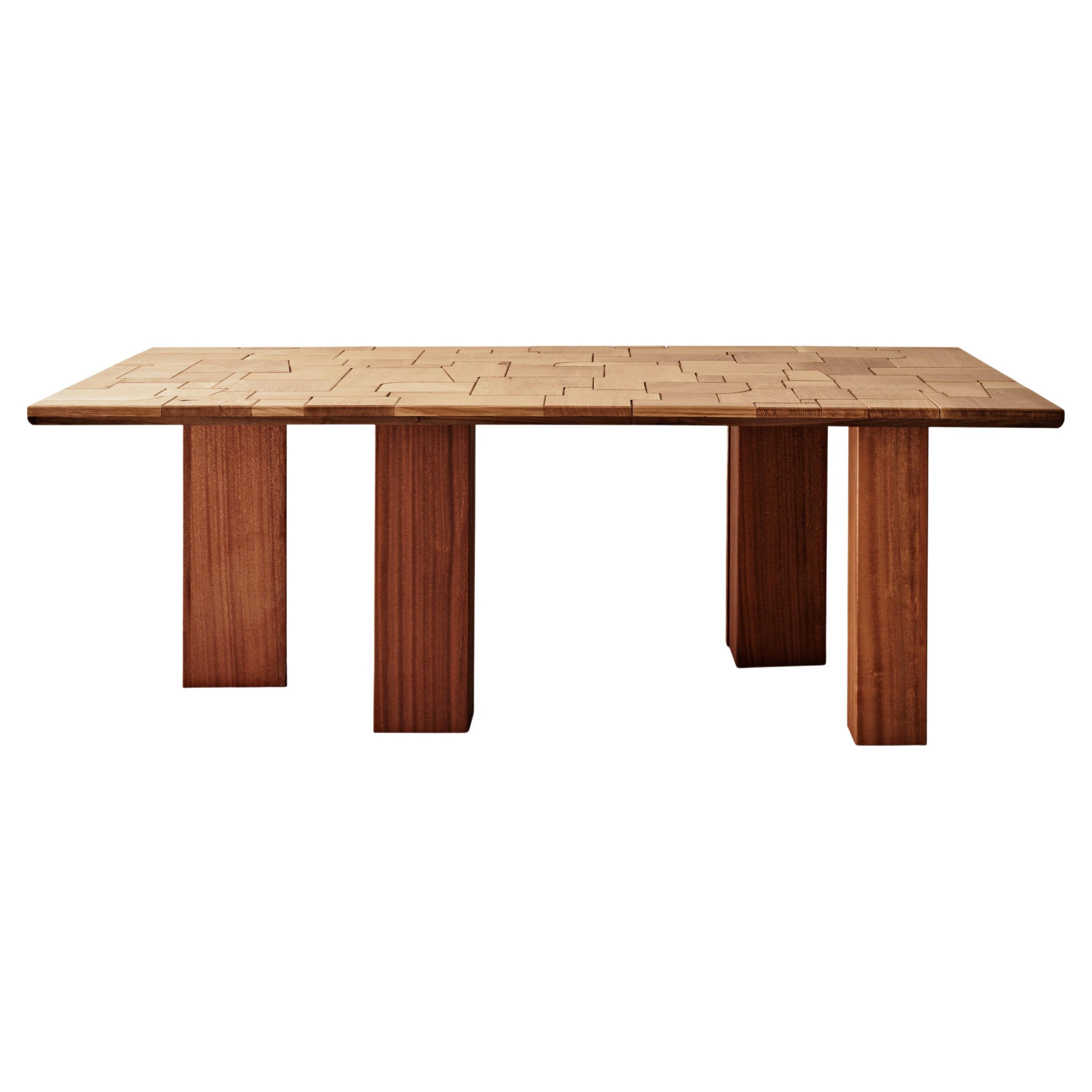 Patchwork Rectangular Dining Table in Customizable Woods by Gregory Beson