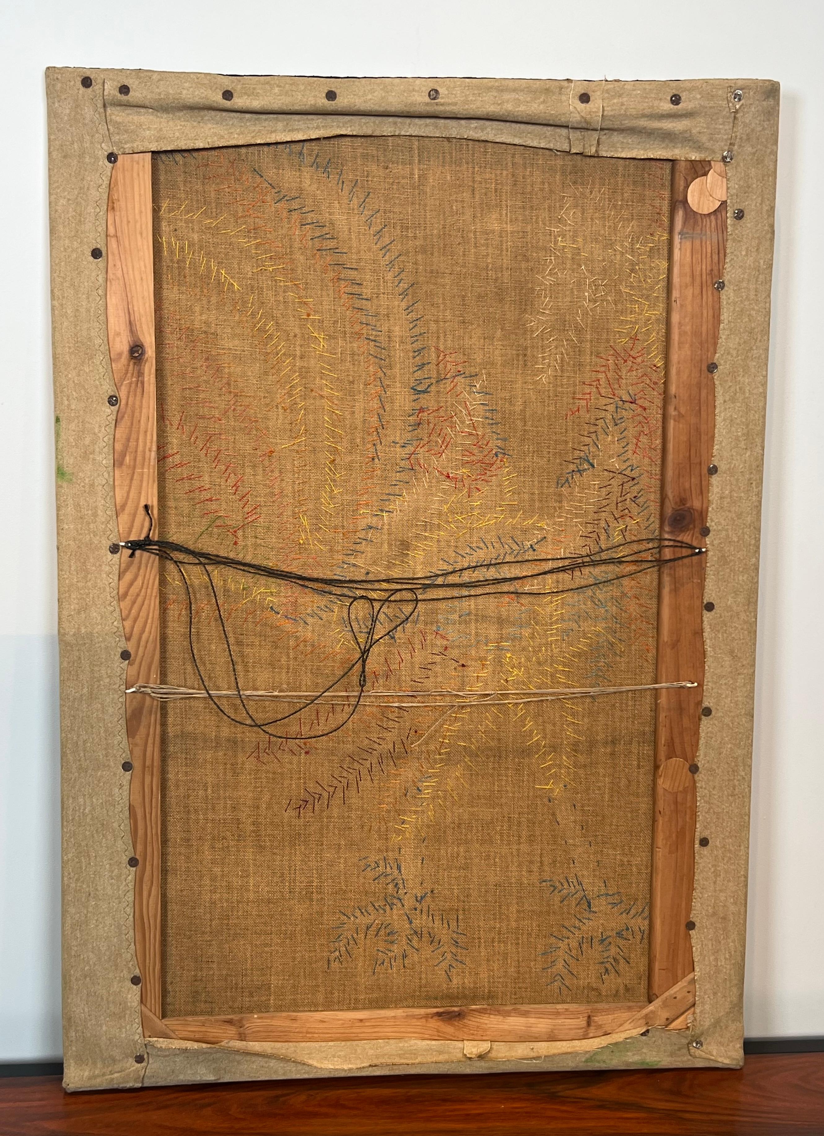 Patchwork Representing a Rooster Signed Jean Joseph For Sale 11