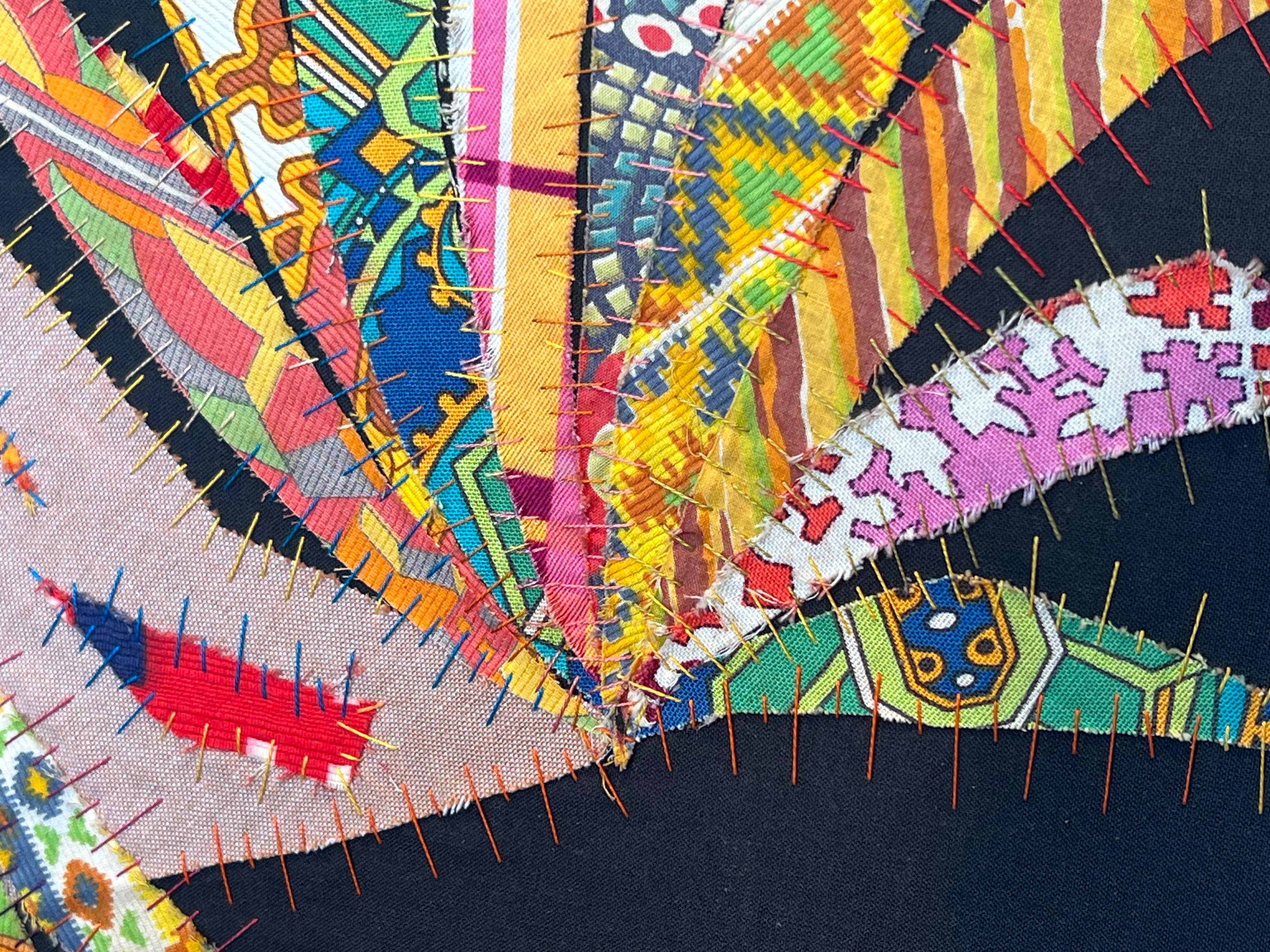 Patchwork Representing a Rooster Signed Jean Joseph For Sale 1