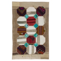 Patchwork Rug Made from Vintage Village Kilim Rug. Custom Options Available