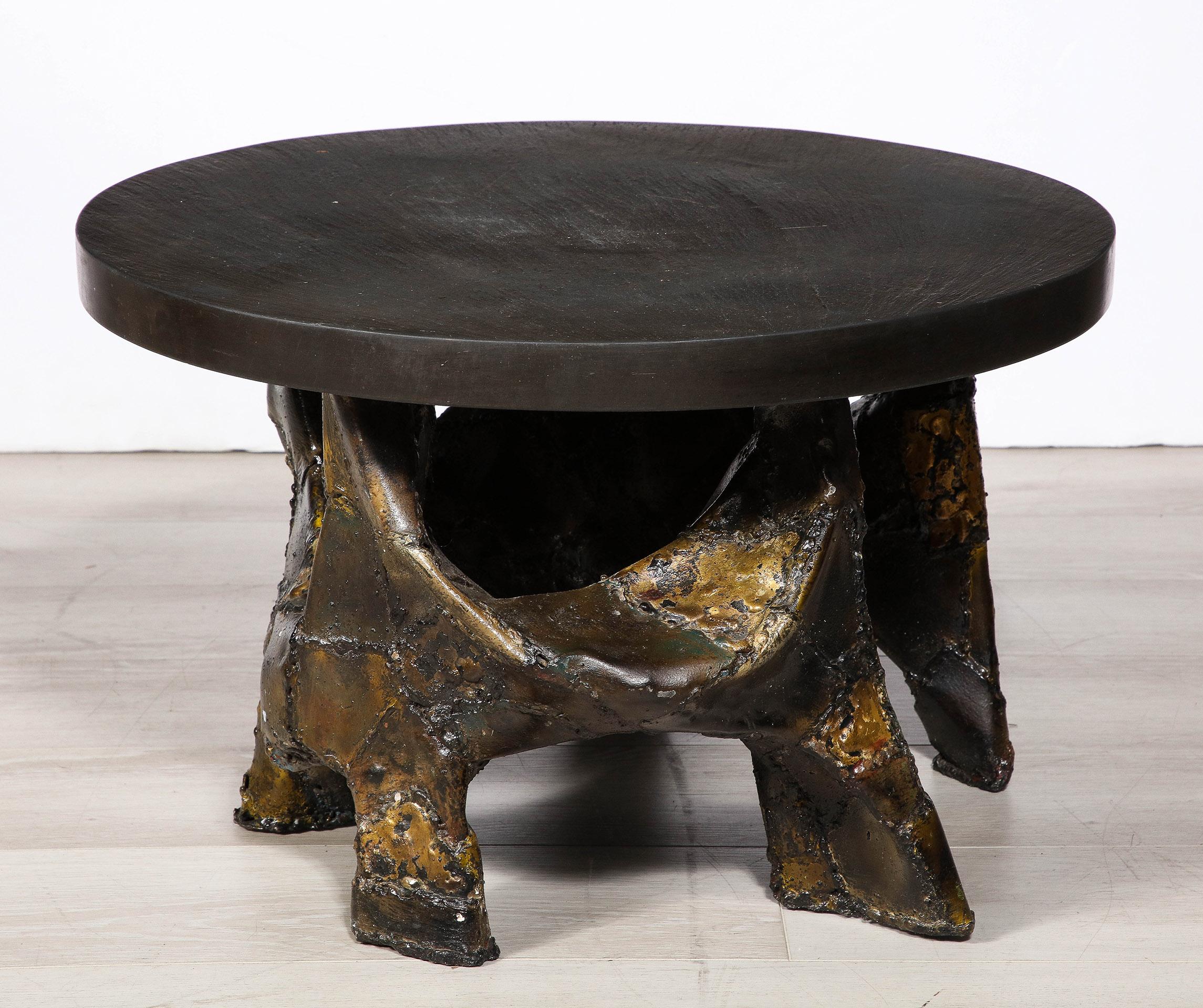 Patinated Patchwork Table by Paul Evans