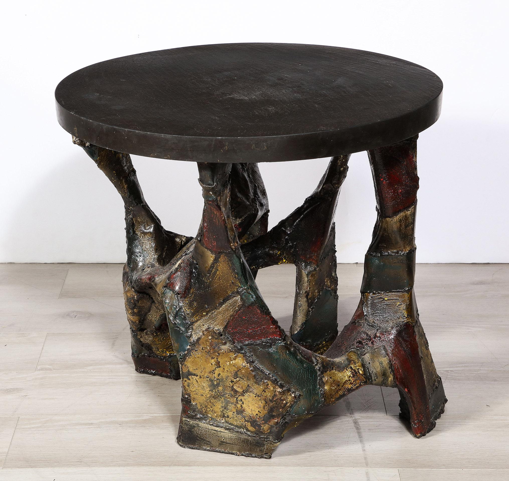 Patinated Patchwork Table by Paul Evans