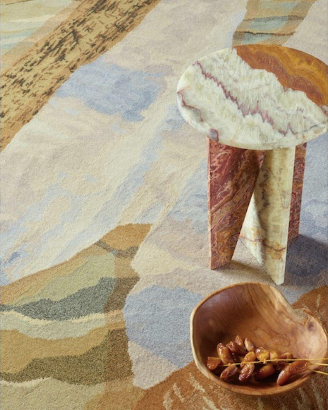 Contemporary Patchwork table in onyx by Studio Gaïa For Sale
