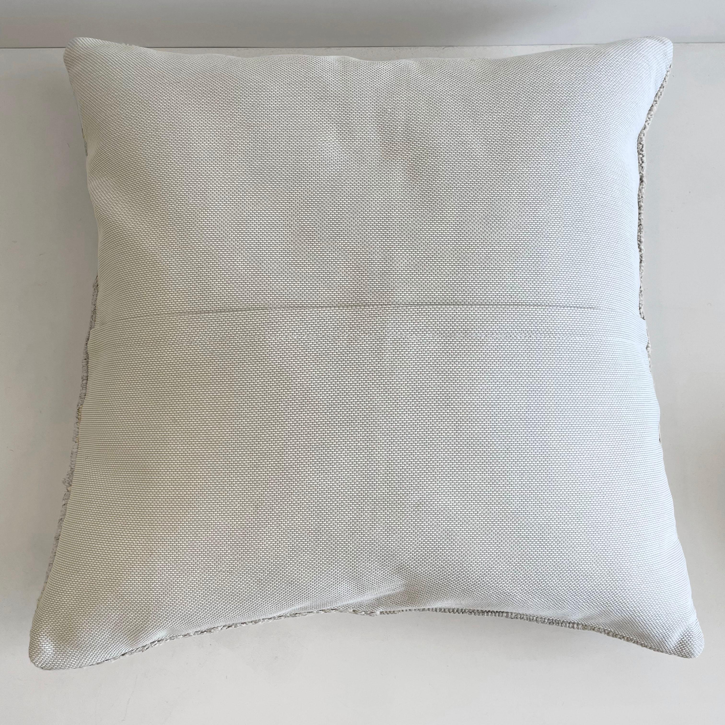 Wool Patchwork Turkish Rug Pillow with Insert