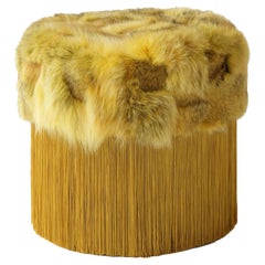 Patchwork Yellow Pouf by Lorenza Bozzoli