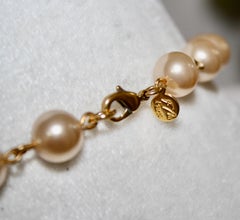 Pate de Verre and Pearl Sautoir