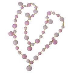 Pate De Verre Blush Pink Sautoir