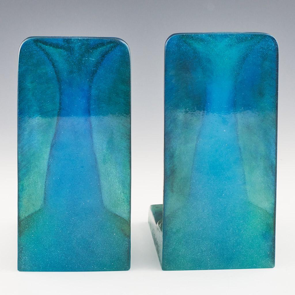 Pâte De Verre Bookends Designed by Auguste Houillon In Good Condition In Forest Row, East Sussex