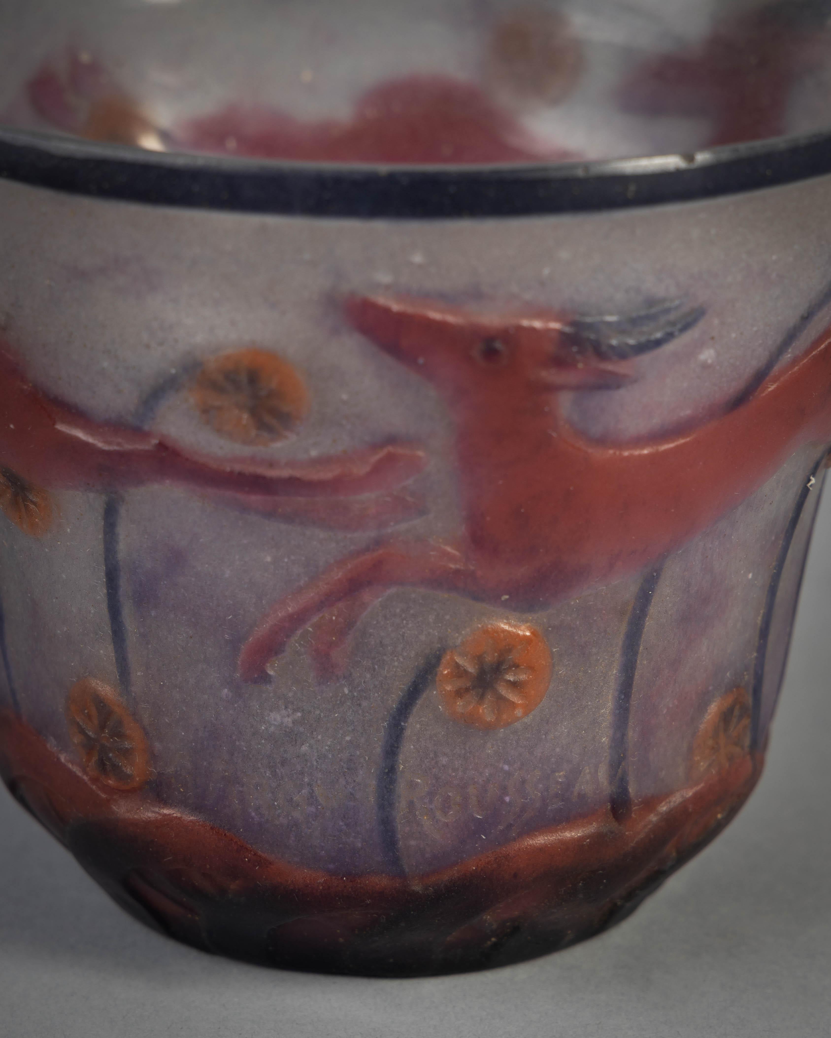 Pate-De-Verre Bowl by Argy Rousseau, circa 1900 In Excellent Condition For Sale In New York, NY