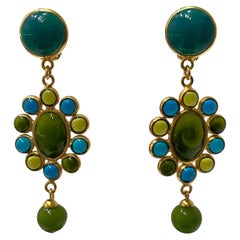 Pate De Verre Drop Earrings