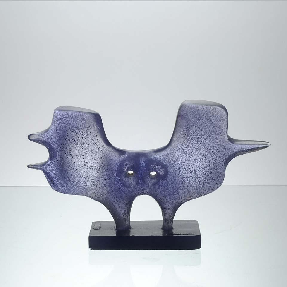 Molded Pate De Verre Glass Scultputre Entitled 