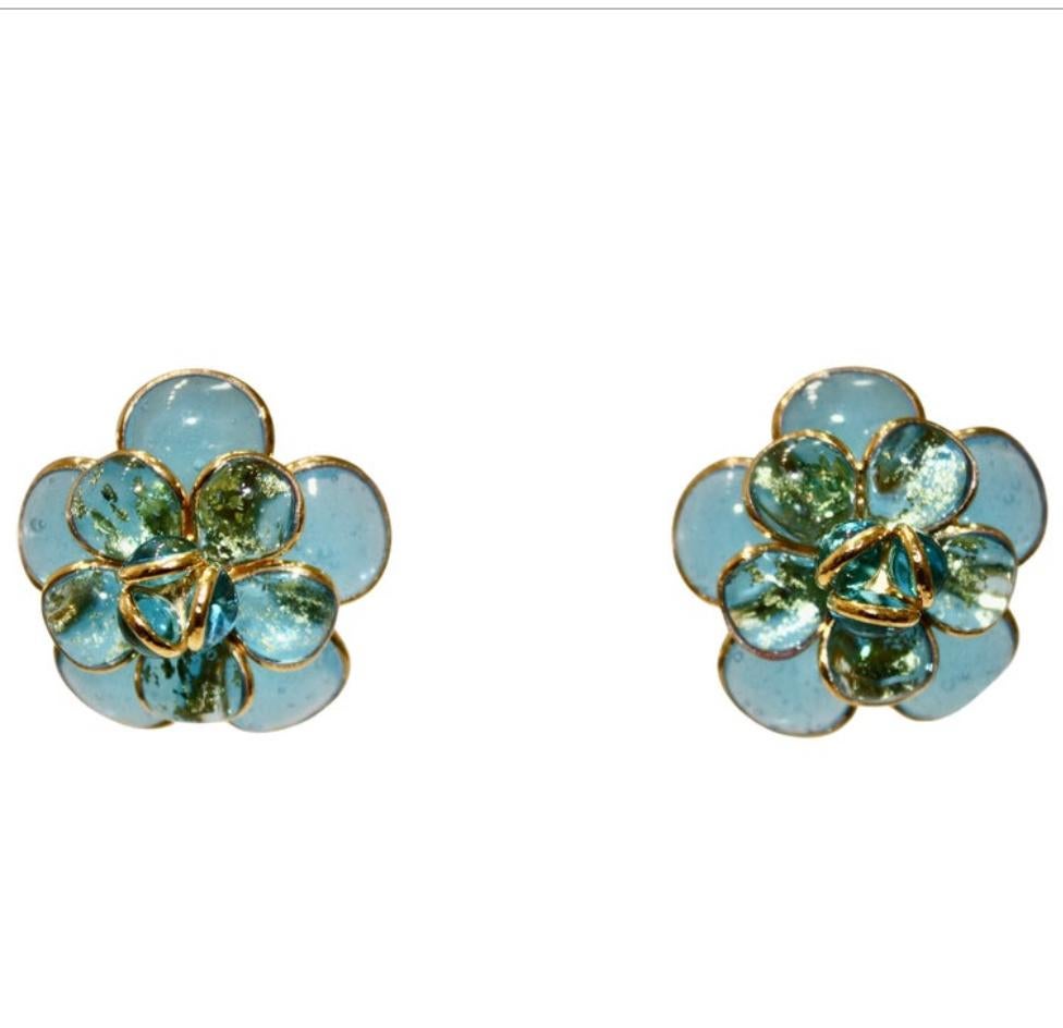 Pate De Verre Turquoise Long Sautoir 3