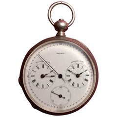 Antique 'Pateck' Twin Dial Silver Pocket Watch