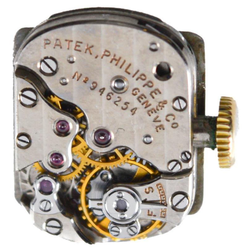 Patek 18Kt Solid Gold Art Deco Tank Style Watch with Original Dial 13