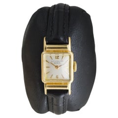 Patek 18Kt Solid Gold Art Deco Tank Style Watch with Original Dial
