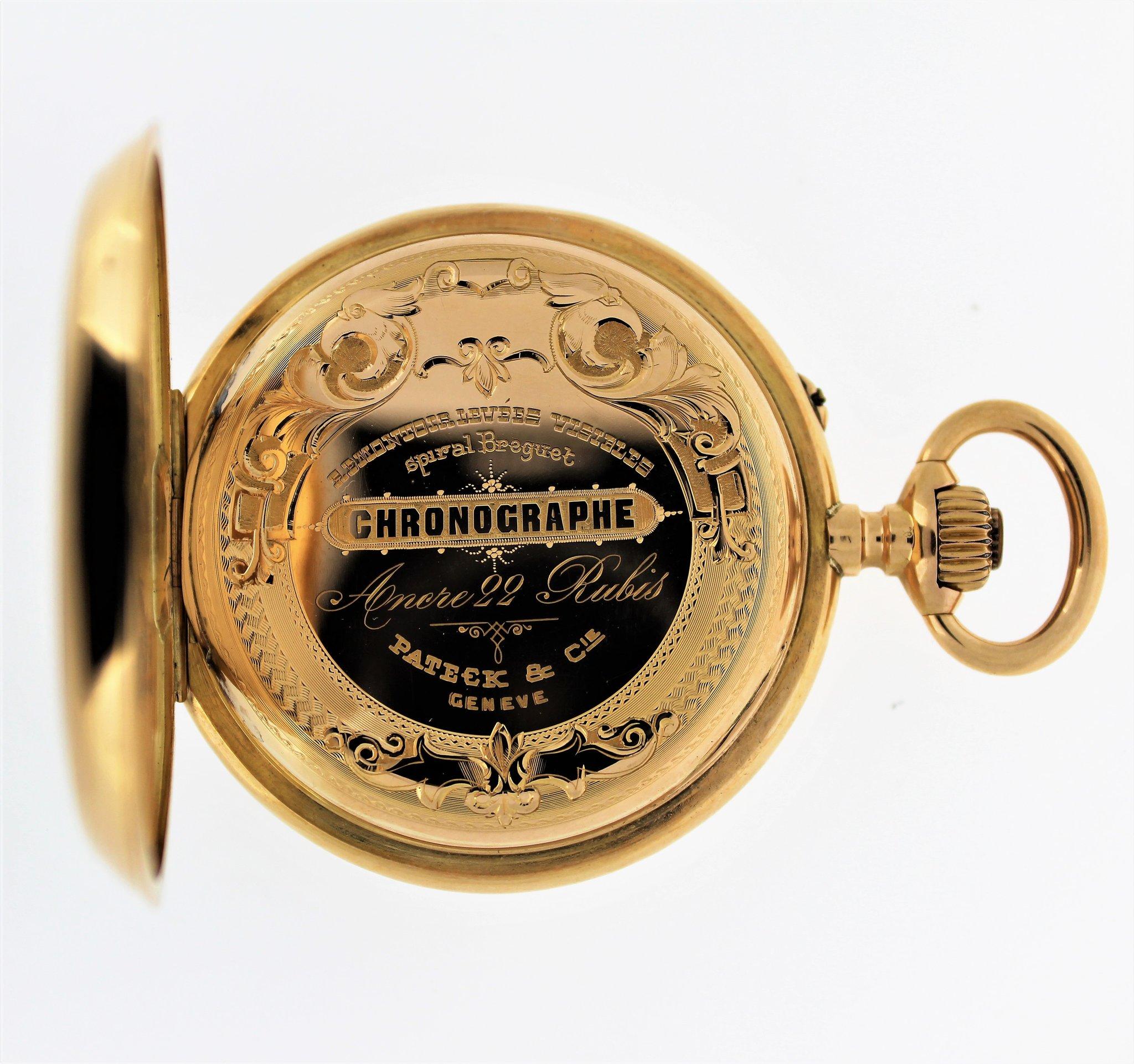 Pateck & Cie.  Chronograph Taschenuhr im Zustand „Hervorragend“ in Santa Monica, CA