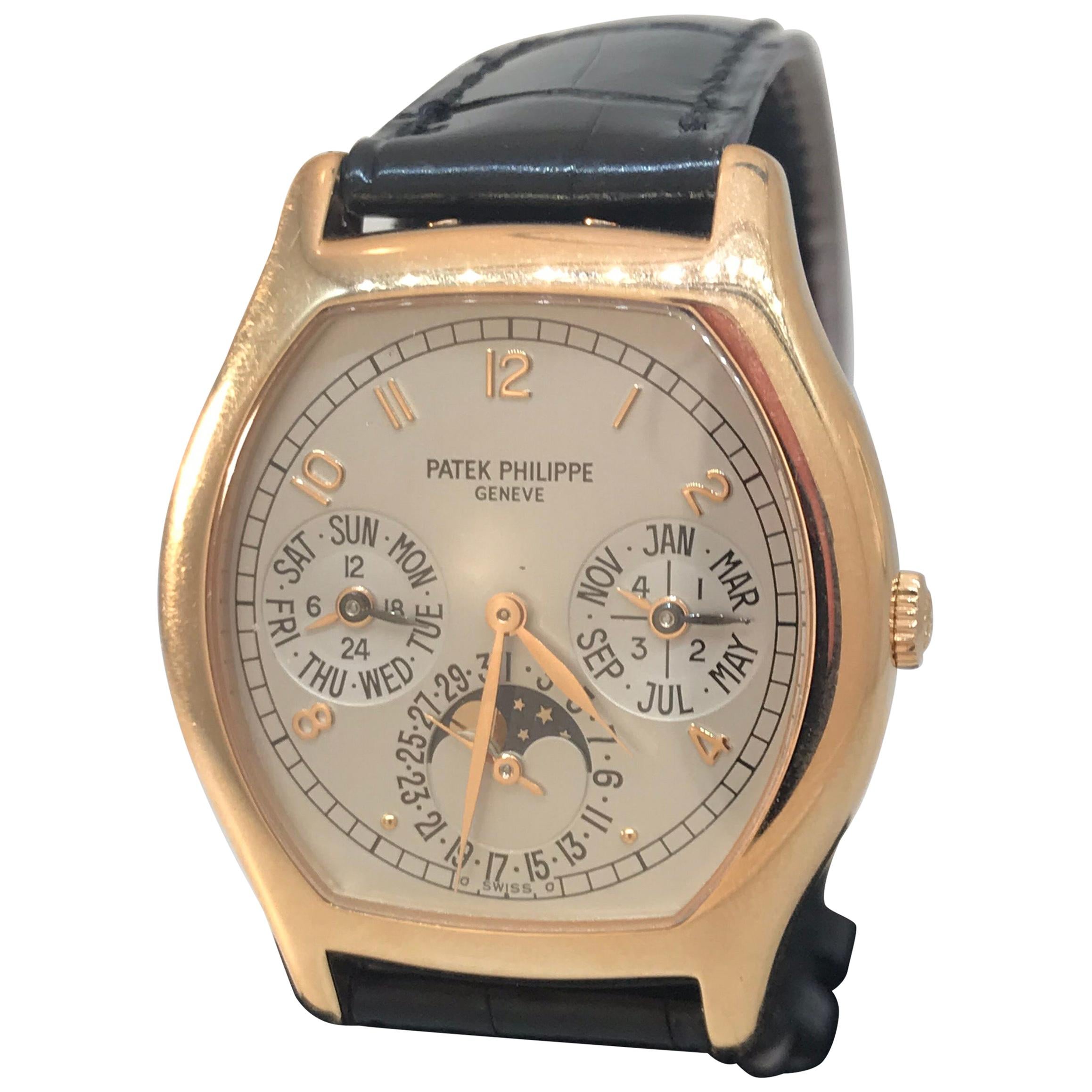 Patek Phiippe Grand Complications Perpetual Calendar Rose Gold Men's Watch 5040R For Sale
