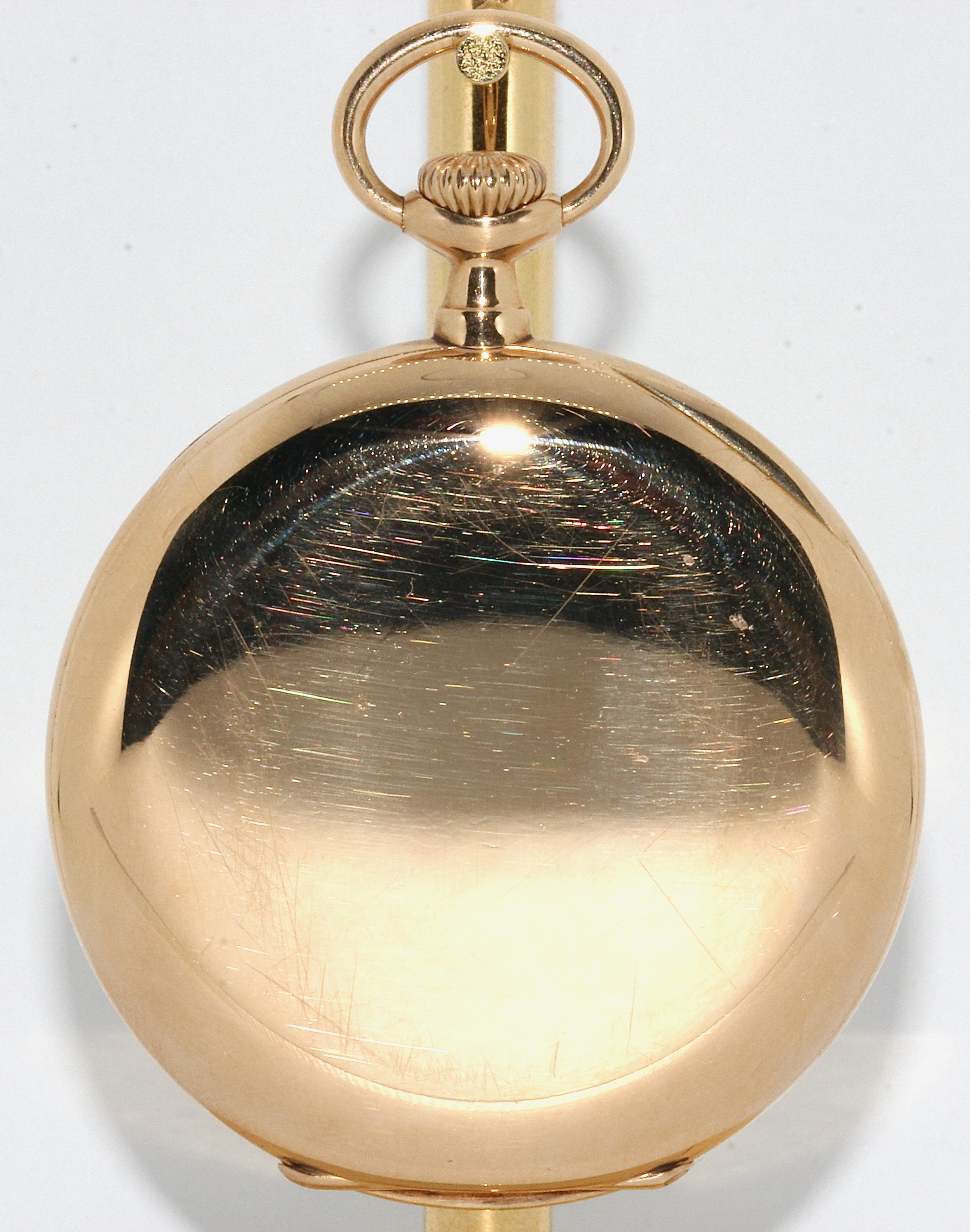 Patek Philippe Montre de poche en or 14 carats, vendue par W. Lennartz-Michels Pour hommes en vente