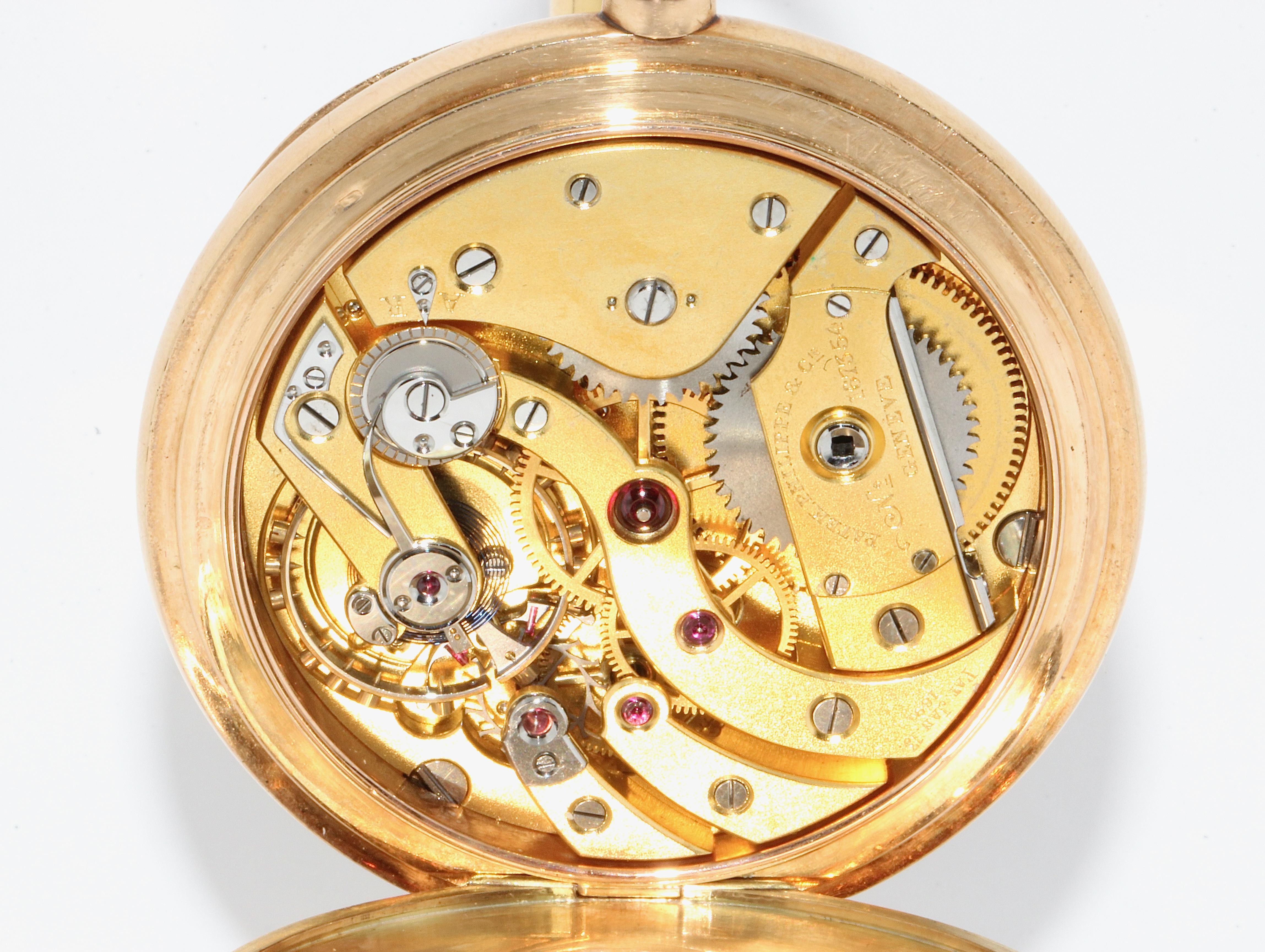 Patek Philippe 14 Karat Gold Pocket Watch, sold by W. Lennartz-Michels For Sale 1