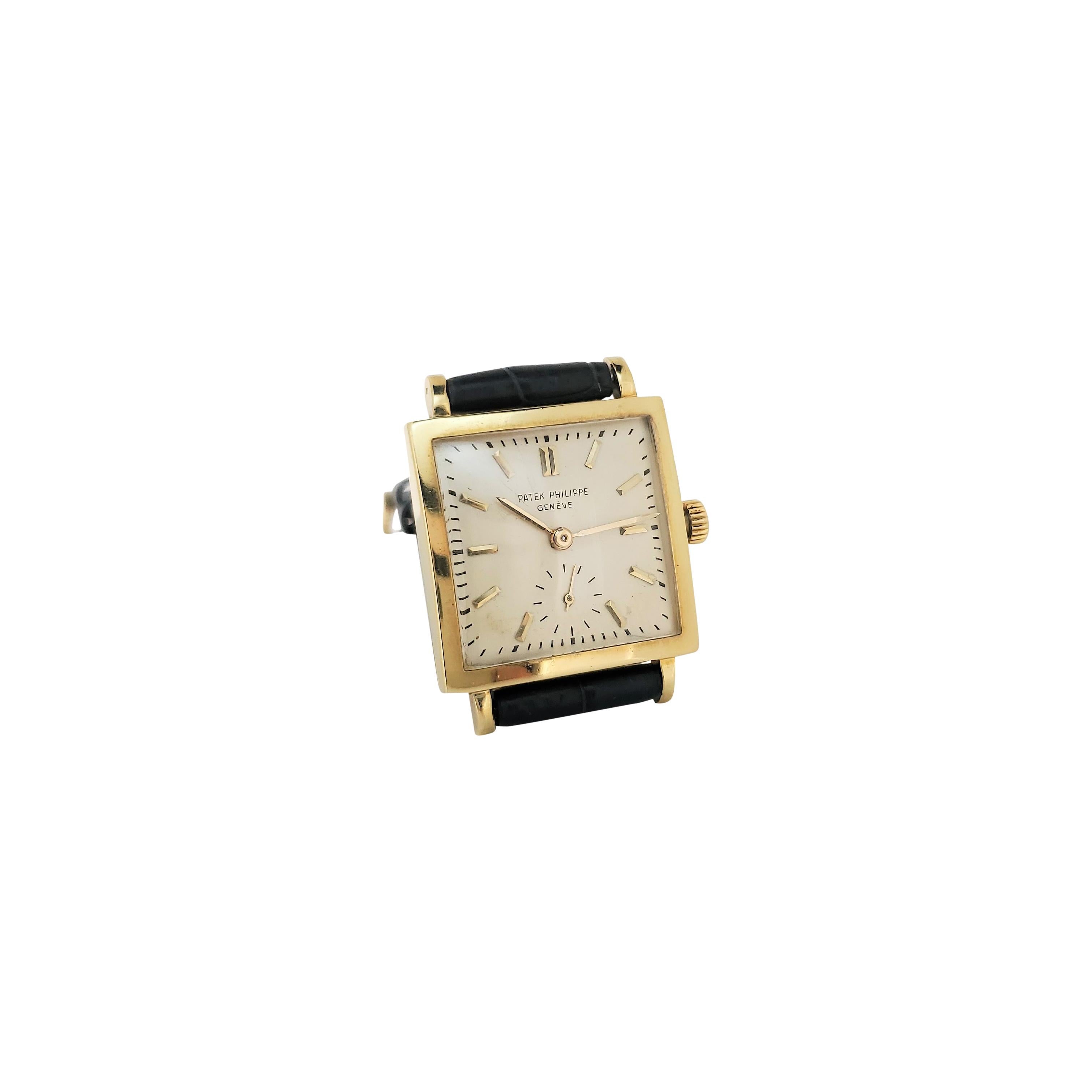 Patek Philippe 1431J Vintage Square Shape Unisex  with Bracelet, Circa 1951 For Sale 8