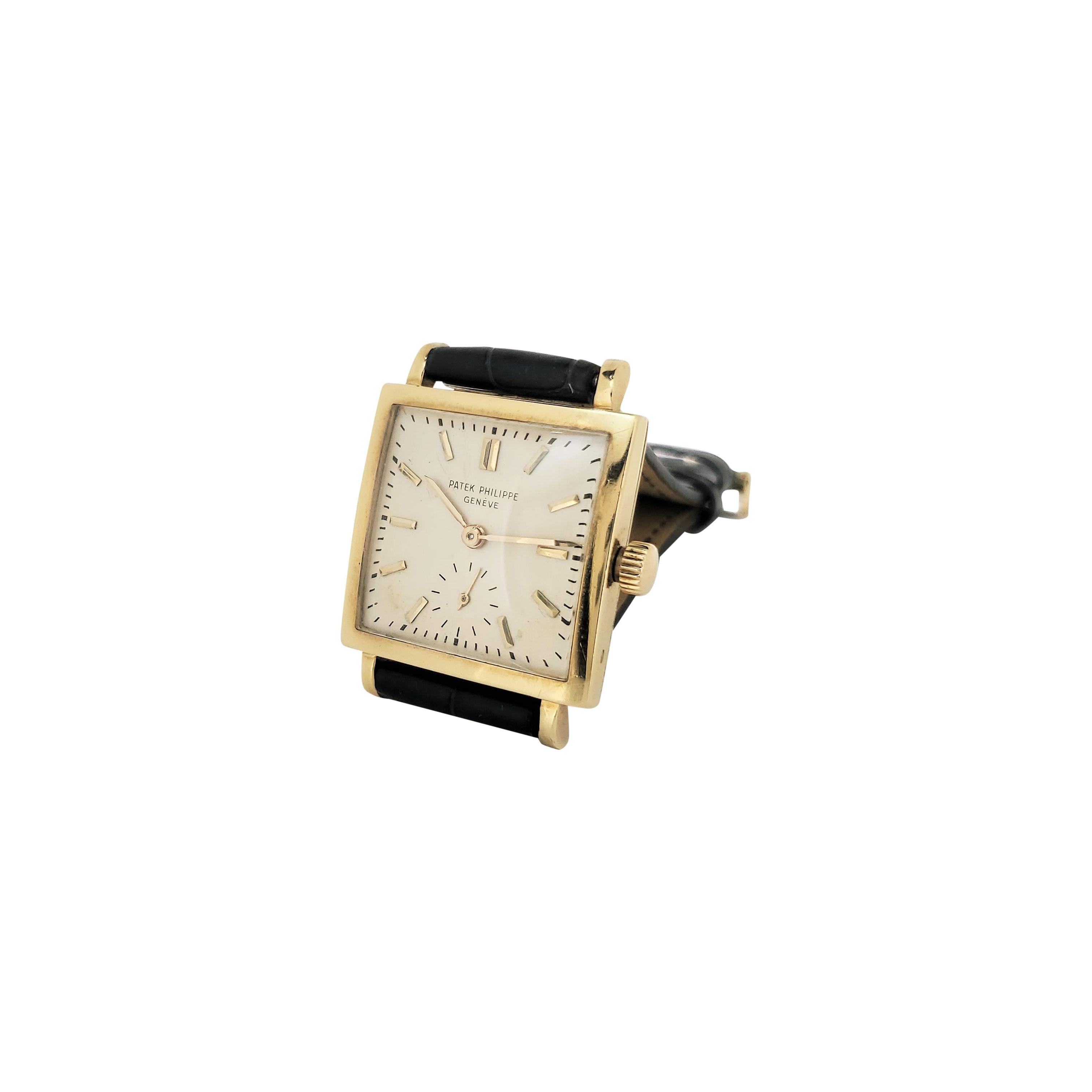 Patek Philippe 1431J Vintage Square Shape Unisex  with Bracelet, Circa 1951 For Sale 9