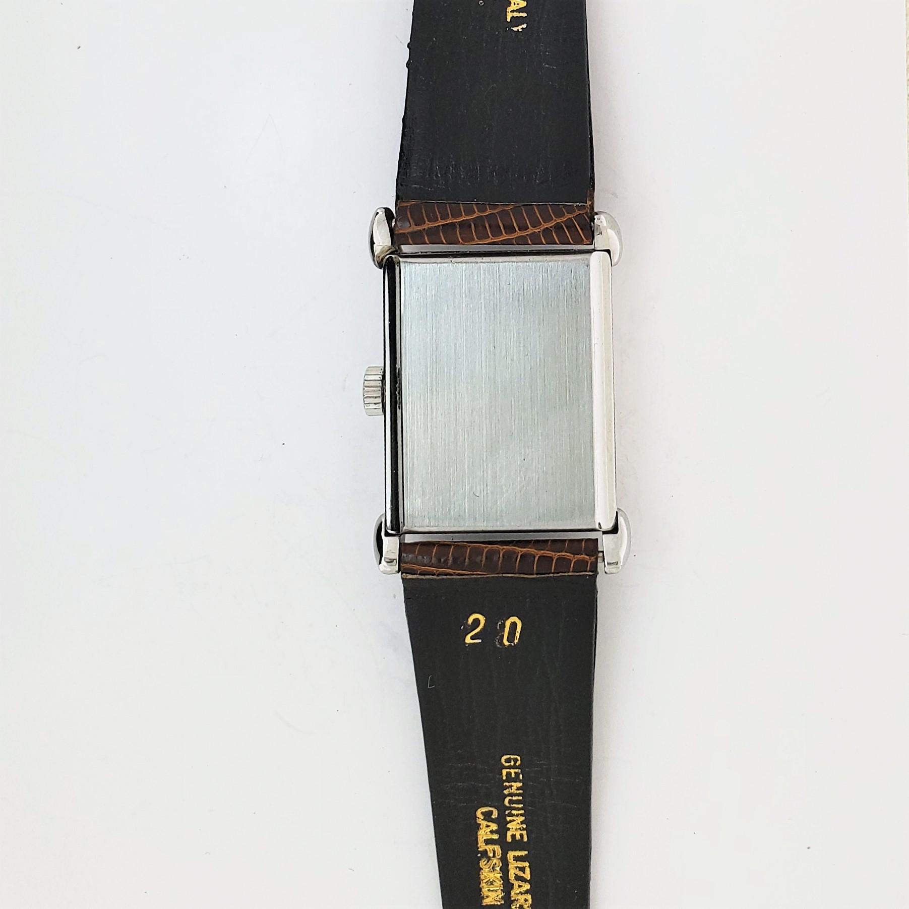 Patek Philippe 1530A Rectangular Watch, circa 1948 For Sale 1