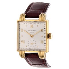 Patek Philippe 1567J Vintage Square Watch with Large Fluted Lugs, circa 1946