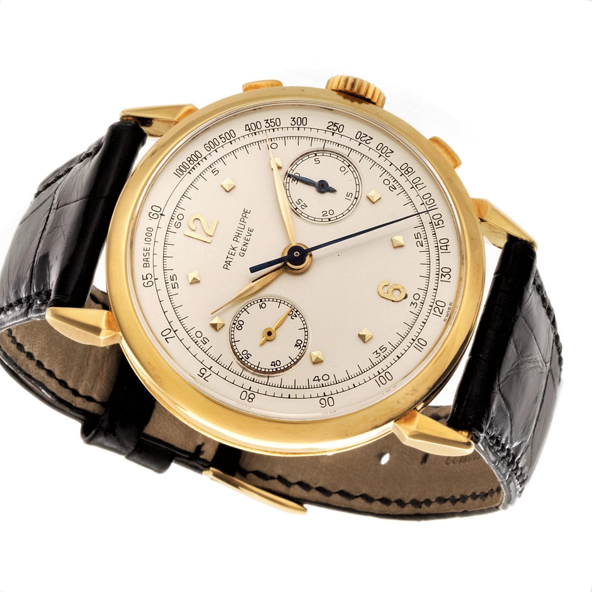 Modern Patek Philippe 1579J Chronograph Watch, circa 1952