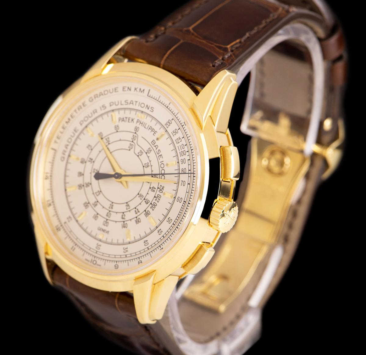 Patek Philippe 175th Anniversary Chronograph Yellow Gold Silver Opaline Dial 2