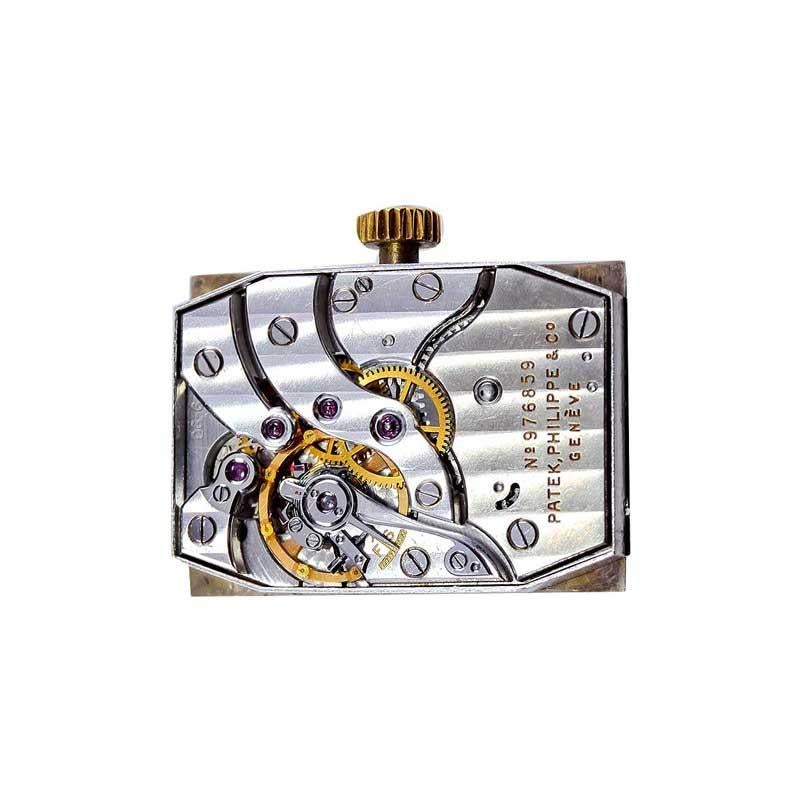 Patek Philippe Montre en or 18 carats de style Art déco avec document d'archives 11
