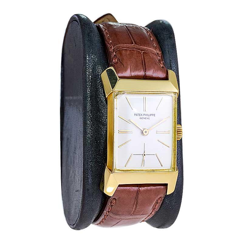 18 Karat Gold Art Deco Stil mit Archivalischem Dokument von Patek Philippe (Modernistisch) im Angebot